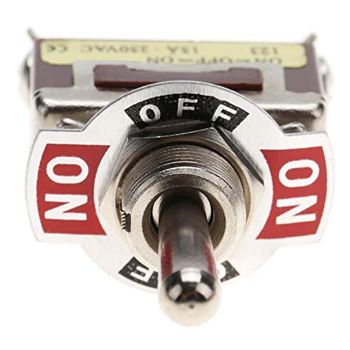 3-polige schakelschakelaar SPDT met 3 standen, 250 VAC 15 A ON-OFF-ON momentane schakelschakelaar aansluiting 12 mm 5