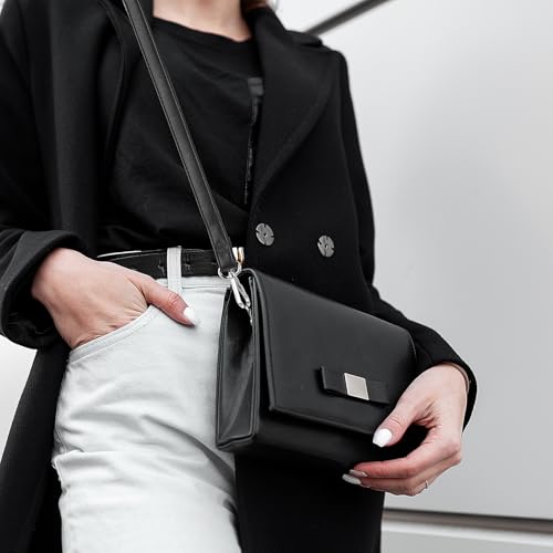 PU lederen portemonnee band, portemonnee vervangende schouderband verstelbare crossbody band met zilveren riem (85-150cm/33.5x59")