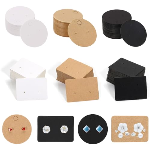 300 Stukjes oorbellen Display Card Set - 3 kleuren sieraden kaarten, verpakking houder voor oorbellen & ketting - Sieraden maken opslag