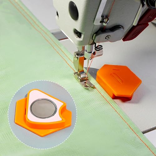 3 stuks magnetische naad gids Naaien Accessoires Naaimachine Liniaal Magnetische naad gids Polygonale Multifunctionele Naad gids Zoom met schaal (oranje/roze/groen) 5