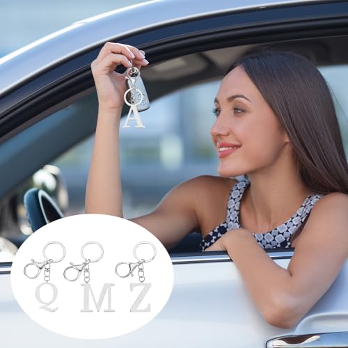 Sleutelhanger met Initial Letter, Letter A to Z, Leuke metalen sleutelhanger voor handtas 5
