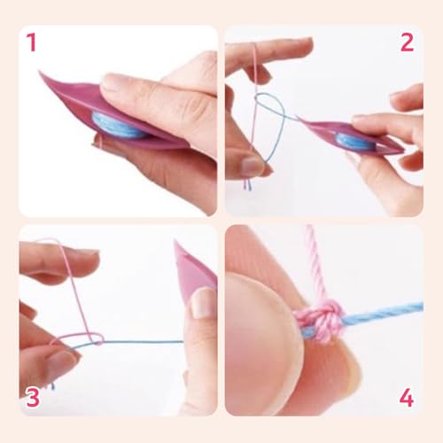 9-Piece Frivolity Shuttle Set, DIY Tools, ambachten voor Frivolity, Plastic breinaalden, Kleurrijke, Grote Ogen, voor Crafting, Kant, Weven, Garens, Naaien 5