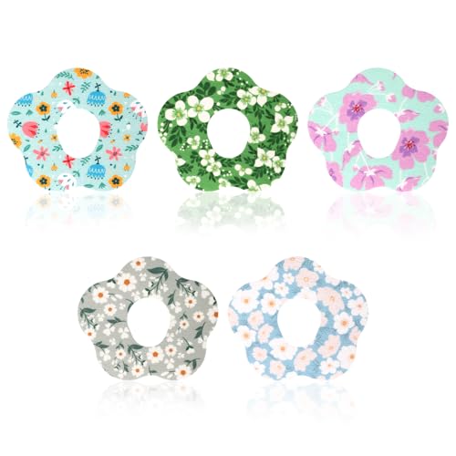 25 st Klevende Patches voor Dexcom G7, Waterdichte ademende Patches Bloemen Afdruksensor Covers Sweatproof Voorgesneden Monitor Patches Kleefband Stickers, Lange Duurzaamheid (Stijl 1)