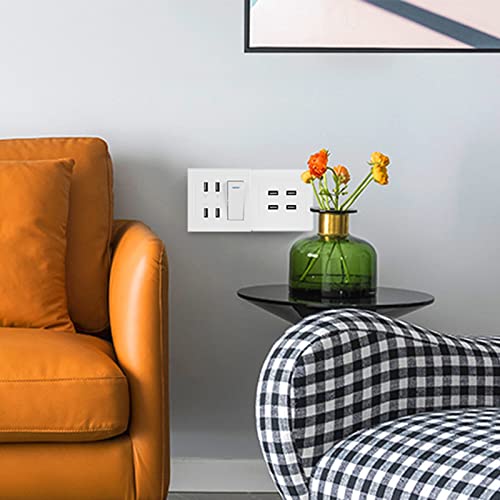 4 USB-poorten DC 5V thuis en kantoor elektrische muur gemonteerd Power Outlet Charger output(110~250V)