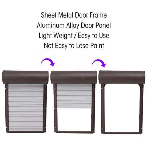 Automatische deuropener, 3 in 1 Chicken Coop Deur, Multi Chicken Flap, Lichtdetectie, Timing Remote Control voor Farm Poultry (Brown)