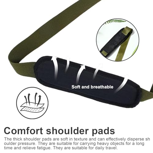 Carry Strap, SUP Board, 2 stuks, verstelbare schouderband, anti-slip skateboard drager draagband, leger groene schouderband voor strandstoelen, fietsen, scooters 4