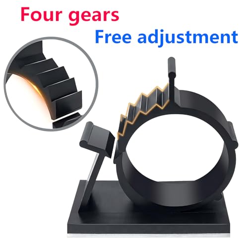 Pack van 20 kabelclips, kabelmanagementclips, zelfklevende kabelclips, Nylon kabelclips, voor USB-kabel, oplader, 37mm 4