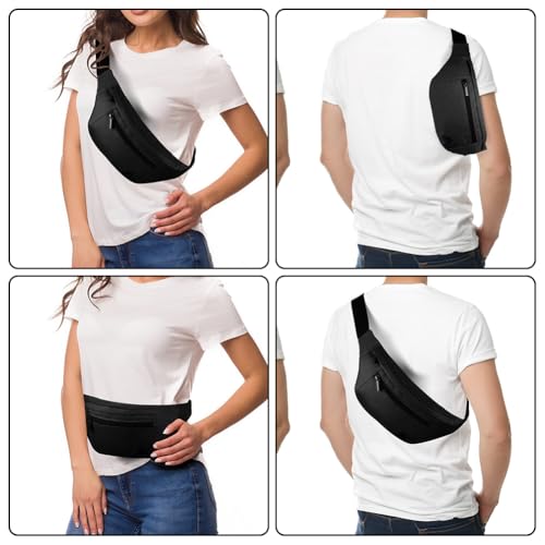 Tas Tas Tas voor heren en vrouwen Travel Tas met verstelbare band, 4 Compartiments, Waterdichte Tas voor Sport, Running, Fietsen, Zwart, modern 5