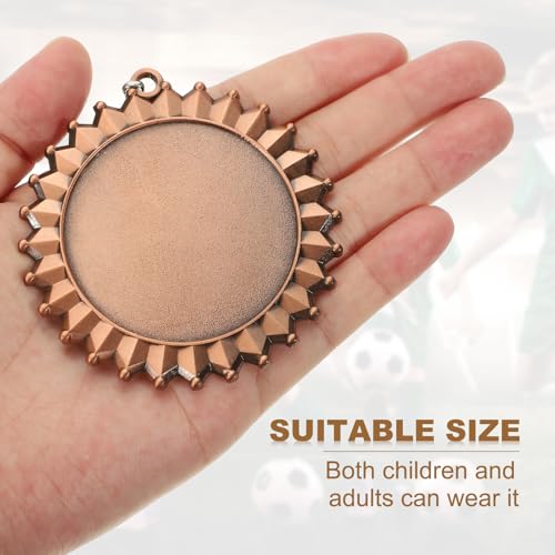 Award medaille, 3e prijs winnaar medaille met rode hals lint 8.5cm brede medaille voor wedstrijden sport bijeenkomsten spelling bijen, brons 5