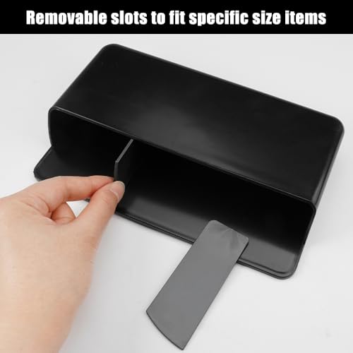 Pen houder Whiteboard met 2 Slots, Wandhouder Dry Wis Marker Holder, 3 Compartiments Zelfklevende Marker Houder, Penhouder Dry Wis Marker en Wiser Organizer voor Office Home School (Zwart) 4