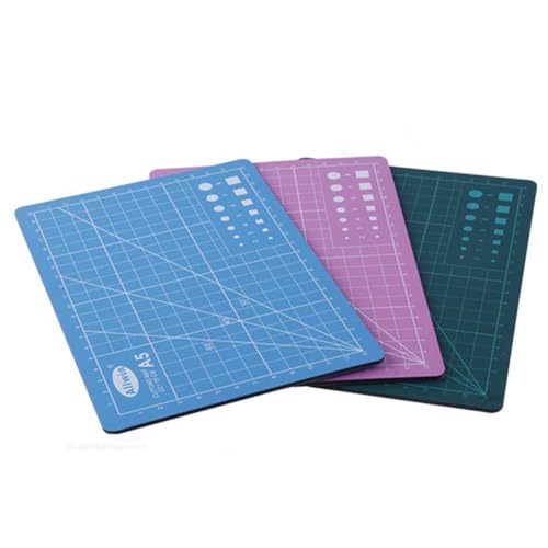 Snijmat A5, PVC Self Healing Cutting Mat Board Craft Mat voor het naaien Quilten Crafting (Blauw) 3