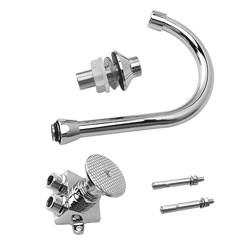 Voet Pedaal Faucet Handen Voetventiel Flexibele slang Touchless Floor Mount Foot Control Faucet voor keuken 5