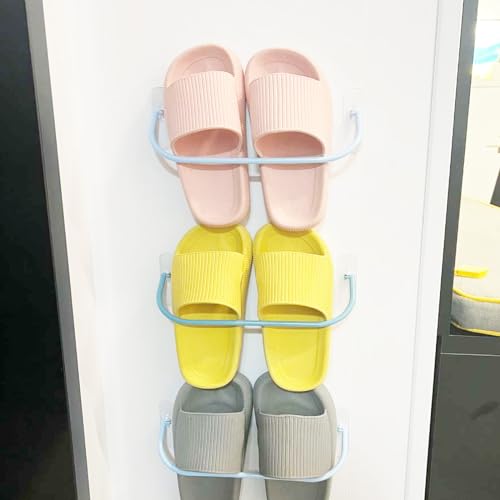 Forlush 5 st Schoenrek Wall Mounted, Collapsible Schoenhouder, Deur Schoen Hanger, Installatie zonder gaten, Geschikt voor het opslaan van schoenen, Handdoeken, Etc 5