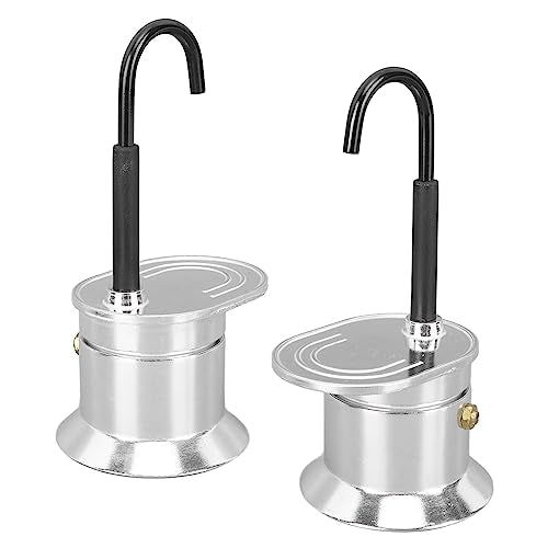 Moka Single Spout Pot, Moka Koffiezetapparaat, Stofop Koffiezetapparaat, Single Tube Moka Pot, 1 Cup 50ml Aluminium Legering Spuit kookplaat Italiaanse koffiezetapparaat, voor Outdoor