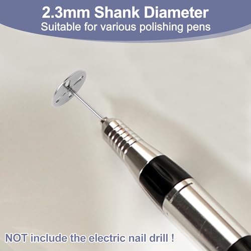 Sandpaper schijven met metalen nagel bit,25mm vervangbare Pedicure Sanding schijf Sandpaper Schijven bit voor dode huid Callus Verwijdering elektrische voet bestand gereedschap (#80grit) 5