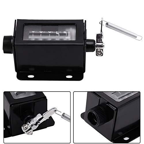 5 Digital mechanische teller mechanische teller met arm klikker teller rotary knop resetable handmatige teller zwart met voorjaar 0-99999 4