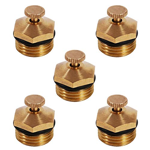 5 Messing Sprayers Spray Verstelbare Centrifuges Water Atomizer 1/2 Inch Outdoor Koelsysteem Tuin Irrigatie Farm Lawn Sprinkler System Waternevel Atomizer voor buitengebruik