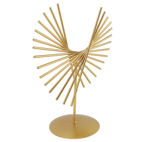 Metal Abstract Decoratie, Elegant Veelzijdig Licht Luxe Minimalistisch Handgemaakt Geometrische Lijnen Beeldhouwkunst Decor voor Office for Living Room
