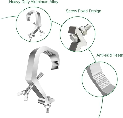 Stadium licht klem Zware Duty te voorkomen Slip Cast Aluminium Stage Lamp Hook Kit voor DJ Spotlight bewegend hoofd lichthaak 4 stuks 3