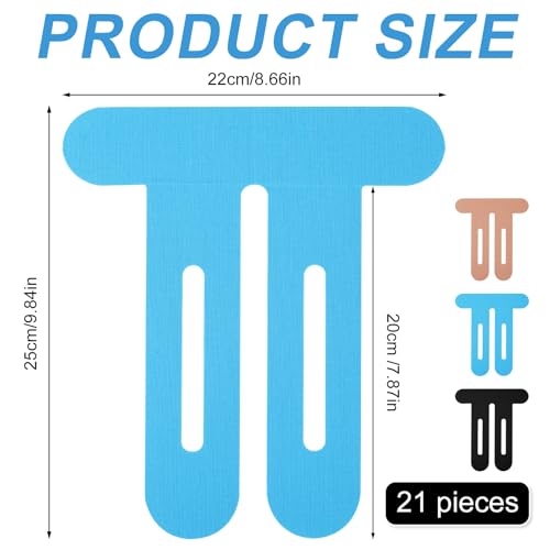 21st Precut Kinesiology Tape voor Knieën, Breathable Cotton Kinetic Knee Ondersteuning Tape Waterproof Athletic Muscle Elastics Stickers Stabiliteit Spierondersteuning Patches