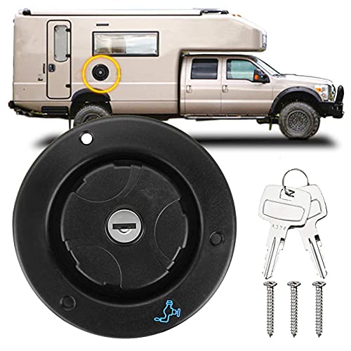 Water Filler Cap Zwaartekracht Zoetwater Inlaat Lockable Leakproof Water Filler Cap met 2 Sleutels voor RV Caravan Camper 4