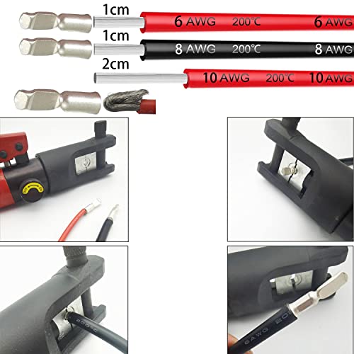 Batterijaansluiting 50 Een stekker, 600 V Quick Connect batterijconnector snelle aansluitplug geschikt voor 6-10 AWG draad (4 sets) 5
