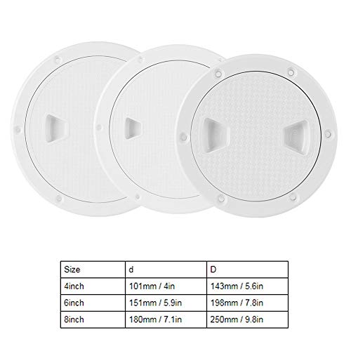 4/6 inch boot luik dek plaat, boot rond non-slip inspectie luik, ronde non-slip inspectie dek plaat luik met verwijderbare deksel