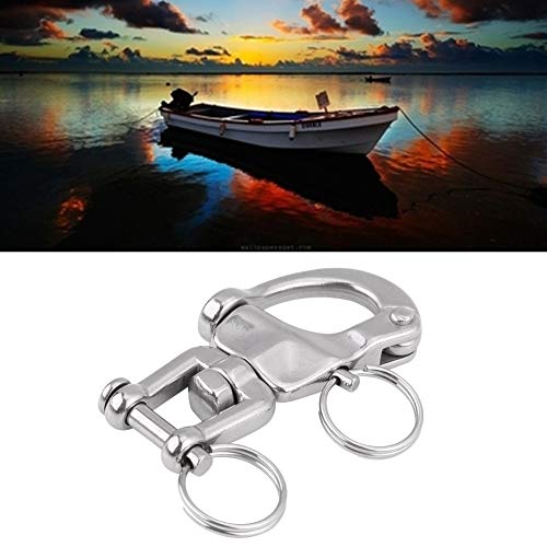 Rotatable Carabiner Quick Links Quick Spring Hook for Sailboat Boats Stainless Steel 316 3