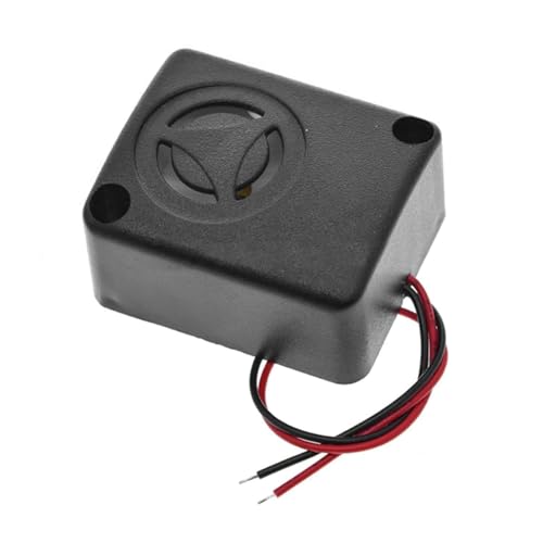 2st 12V DC Mini Piezo Alarm Siren, 110dB Verzekeringen Lockers Anti-diefstal Alarm High-Decibel Buzzer voor auto (zwart) 3