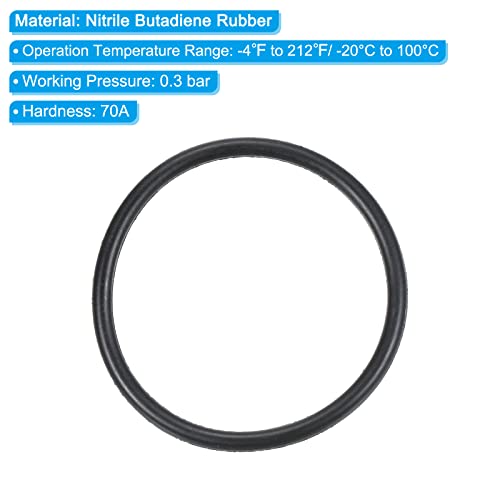Nitril Rubber O-Ring 36mm OD 32mm ID 2mm Breedte, 20st Metrische Afdichting voor Waterkraan, Hydraulische Reparatie van Automotive Bouw, Zwart 4
