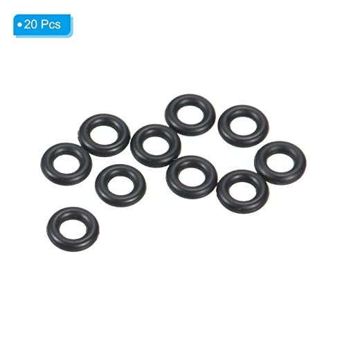 20 st. Nitril Rubber O-ringen 4mm AD 2mm ID 1mm Brede Metrische Seal voor Water Tap Loodgieter auto reparatie zwart 3