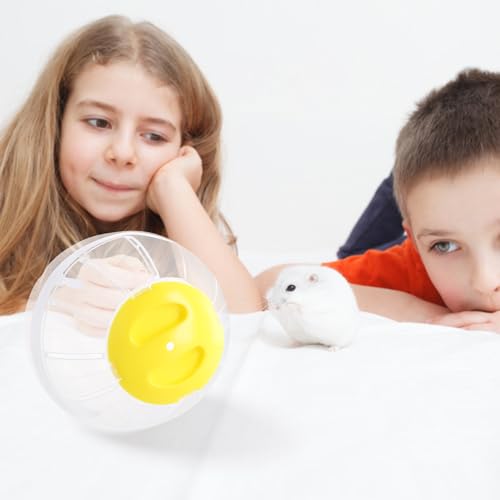 Hamster Running Bal, Transparante Hamster Oefenbal, 14,5cm Hamster Wiel Kleine huisdier Plastic, kleine dierlijke activiteit Speelgoed Hamster Bal voor Dwerg Hamsters Gerbil Pet Muizen Dieren (Blauw) 5