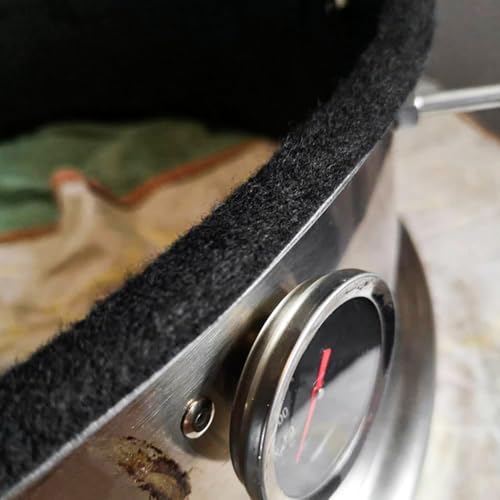 CENPNK BBQ Afdichtingsband BBQ Rookzegel BBQ Afdichting Zwarte vlamvertragende Hoge Temperatuur Vilt Strips Hoge Temperatuur Grill Seal Zelfklevende pakking (3mm dikte, 4m lengte) 5