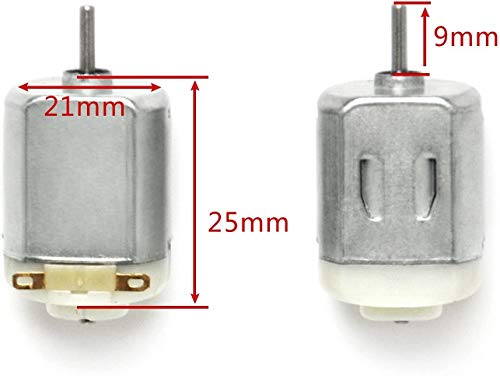 10 st. Mini Elektrische Motor 130 Micro DC Motor 1.5V-6V 20000rpm, 5st Mini Bootschakelaar + 5st 9V Batterijclipconnector voor Arduino DIY 3