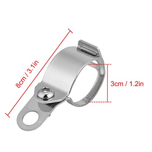 2Scs Motorfiets Turn Light Mount Bracket, geschikt voor 30-45mm front vork scooter, duurzame montage beugel voor motorfiets Turn Lights (zilver) 4
