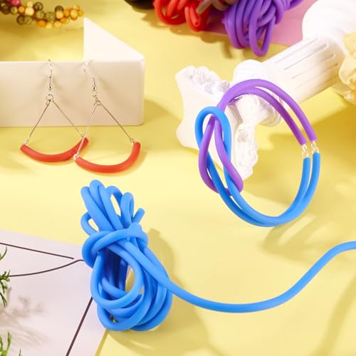 12m Holle Pijp Rubber Cord 4mm Stitch Holder Tube Cord Breien Kapper Cords voor sieraden maken armband ketting oorbellen DIY ambachten, Gat: 2mm