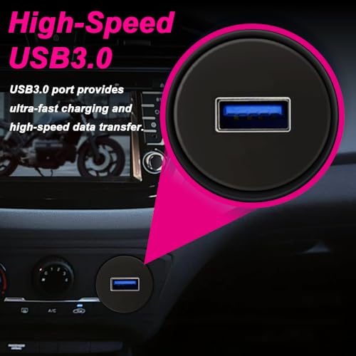 Kleine USB 3.0 AUX Flush Mount Kabel voor auto, USB3.0 Man tot vrouw, Panel Mount Extension Kabel voor auto, boot of motor (3FT/1m) 3