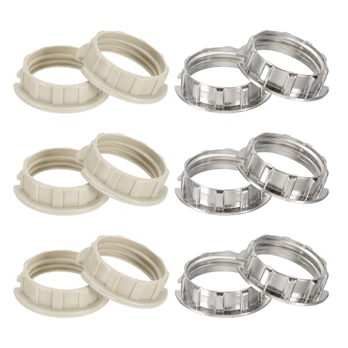 Ringen G9 Lamp Socket, 12 stuks Adapter Lampschade houder Ring Legering voor Lamphouder G9 Keramische, Zilver/Wit