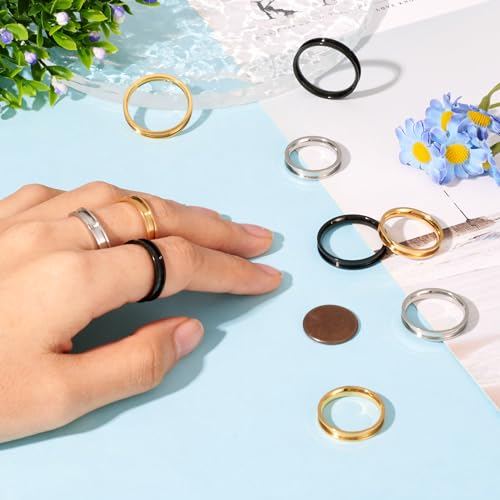 Grooved Vinger Ring Inlay Ring Core Blanco voor Man Vrouwen Ring sieraden maken 4