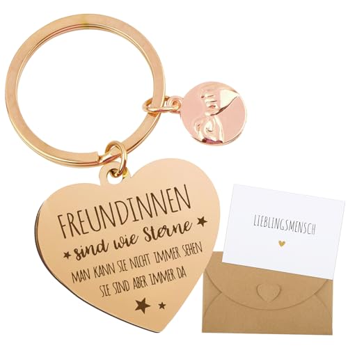 Keychain vriendschap Duits en wenskaart met envelop, b