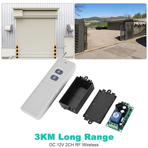 3km lang bereik, DC 12V, 2 kanalen, RF afstandsbediening, schakelsysteem, zender, ontvanger, draadloze bediening, eenvoudige installatie, verlichtingscontrole, televisie 3