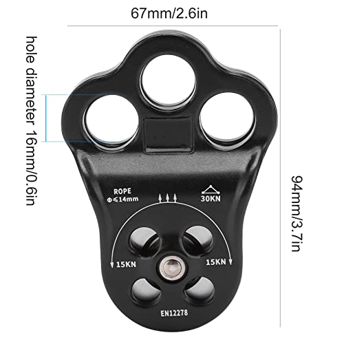 Arborist Hitch Climber Pulley  - Dubbele lagers Design voor gladde bediening, geschikt voor 14Mm/0,5 Inch Touwen 3