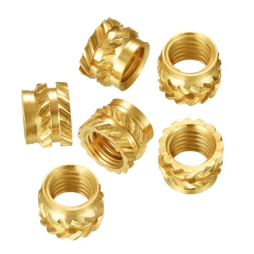Verpakking van 100 draad inserts, messing noten voor 3D-printen, Threaded Bushing, Knurled Brass Thread Nuts, M4 x 8mm x 6mm