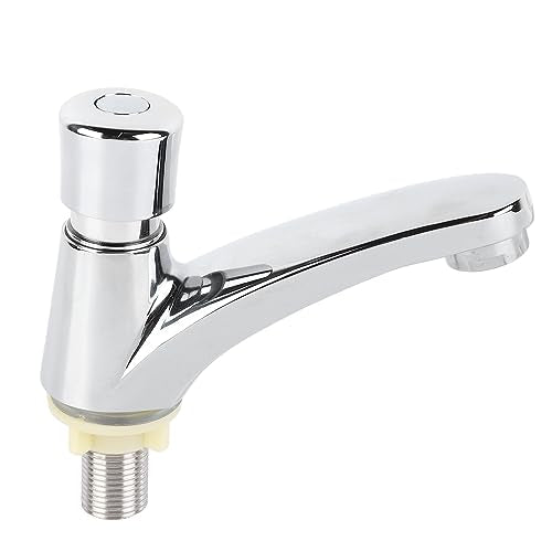 Tijd Vertraging Basin Faucet, Anti-drop Zelfvergrendeling Tijd Vertraging Faucet Water Saving drukschakelaar Duurzame koperlegering voor openbaar toilet
