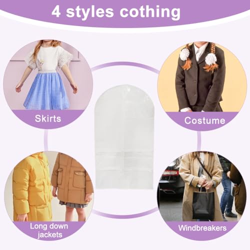 Kledingzak meisjes Grote Zichtbare Capaciteit Witte Venster Kleding Bag ademende stofdichte kleren Covers voor rokken Baljurken 4