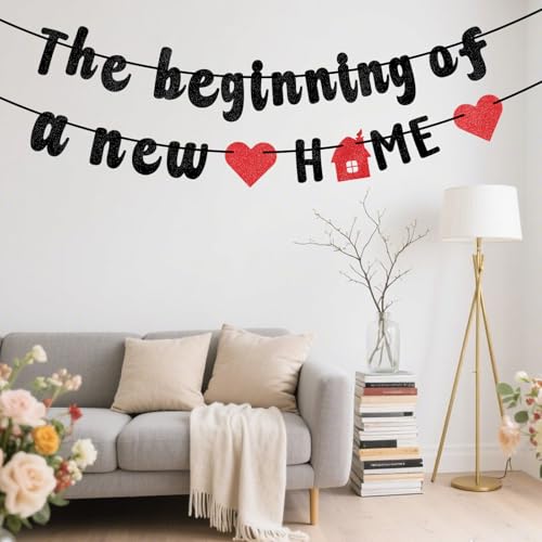 Het begin van een nieuwe huis Banner, pre-mounted huiswarming Banner thema Nieuwe Home Decoraties achtergrond voor een housewarming partij teken voor familie reünie 5