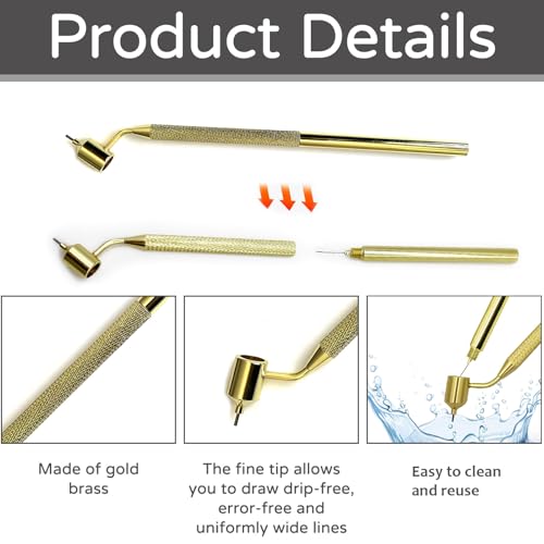 Fluid Writer Pen, 2 stuks, 0.5mm/0,7 mm, Fine Line Paint Set voor reparatie, scratches, artistieke lettertypen, schilderen, schrijven, fijne lijn schilderen 3