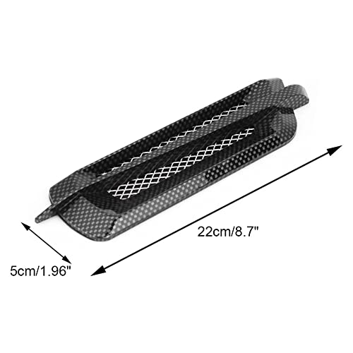 Air Flow Grille, 2 stuks Car Air Flow Intake Grille Vent Net Hole Decoratieve Cover Sticker Universal (Carbon)