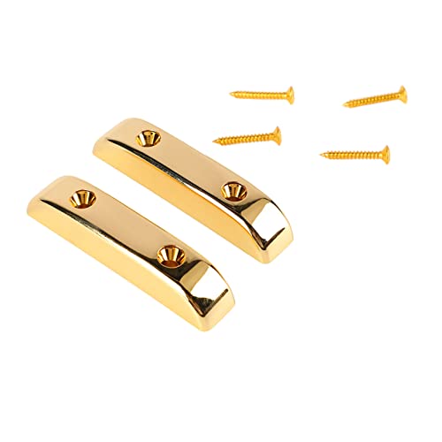 Basduim Rust Jazz Duim Rust Bass Duim Rust 2 Pieces Bas Duim Rust Anti Slip Lichtgewicht Jazz Guitar Finger Rest Guitar Thumb Rest voor comfortabel spelen instrument (GM03 Gold)