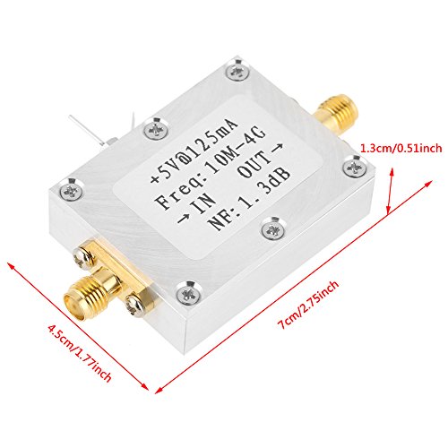 Low Noise Amplifier, 1pc Low Noise Amplifier 21dB High Gain LNA 0,01-4GHZ Bandbreedte NF=1.3dB RF-versterkermodulebord 5